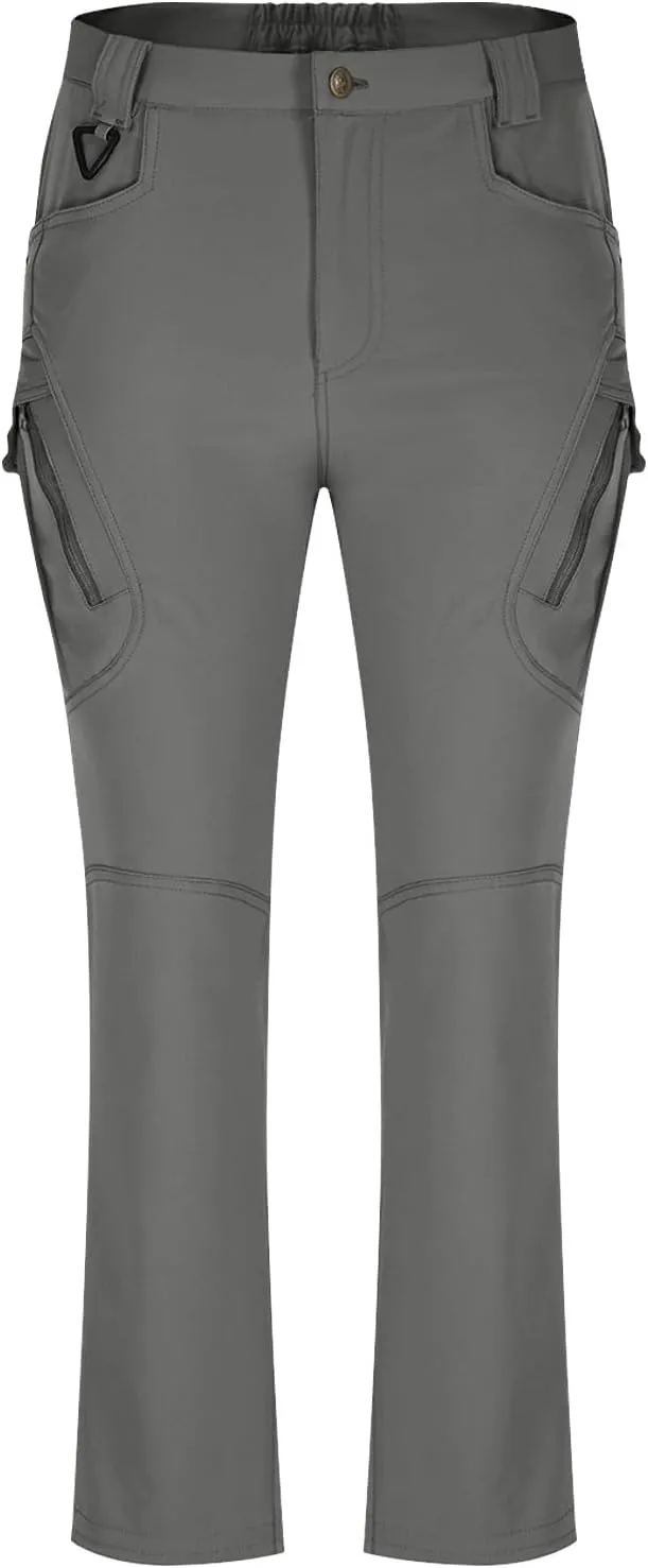 Mens Cargo Pants Slim Fit Casual Stretch Multi Pockets Hiking Stylish Tactical Trousers Quick Dry with Belt Loops S-3XL
