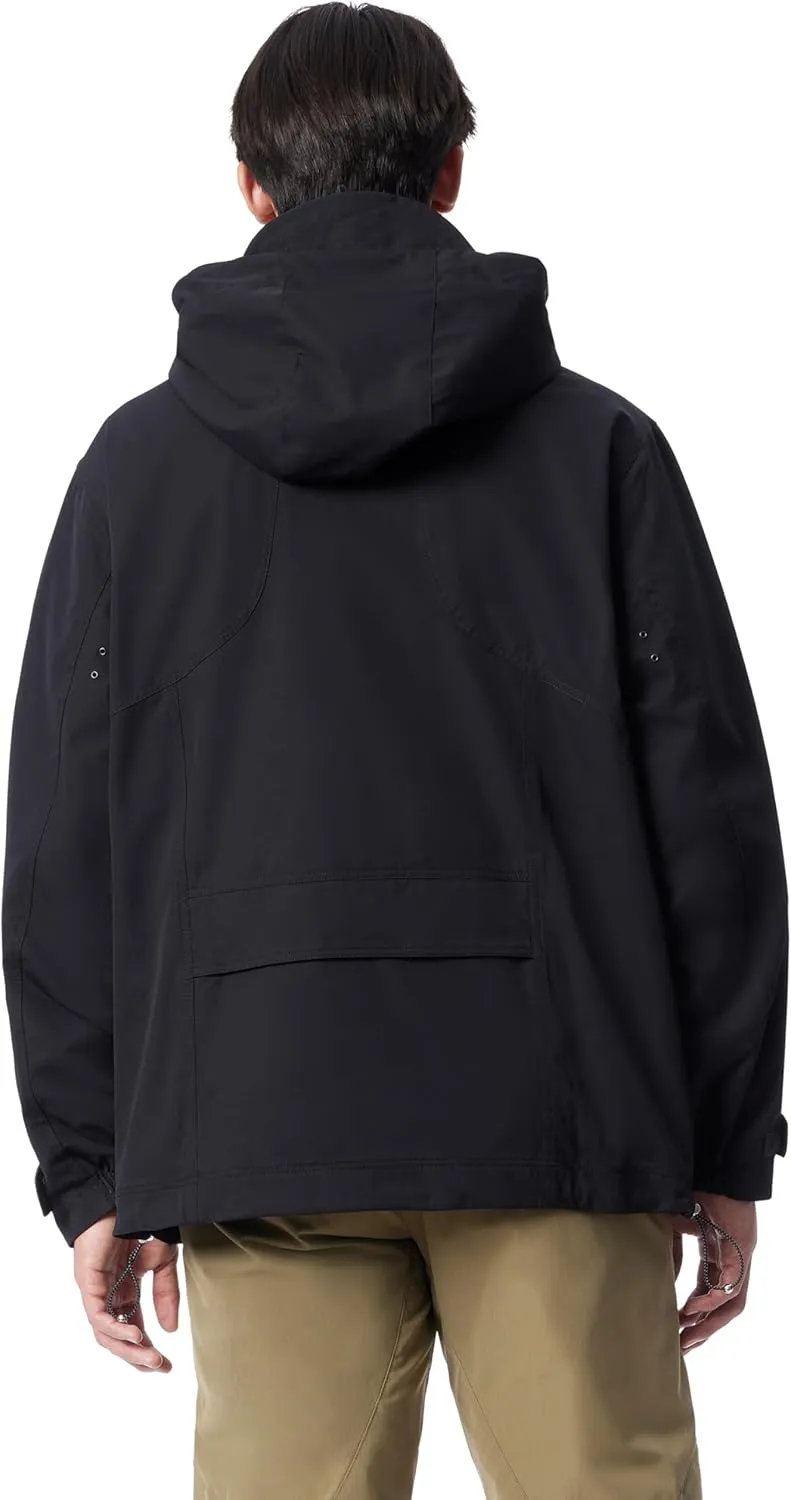 Men's Cross Park Hidden Hood Zip Front Parka Jacket with Water Repellent Standard