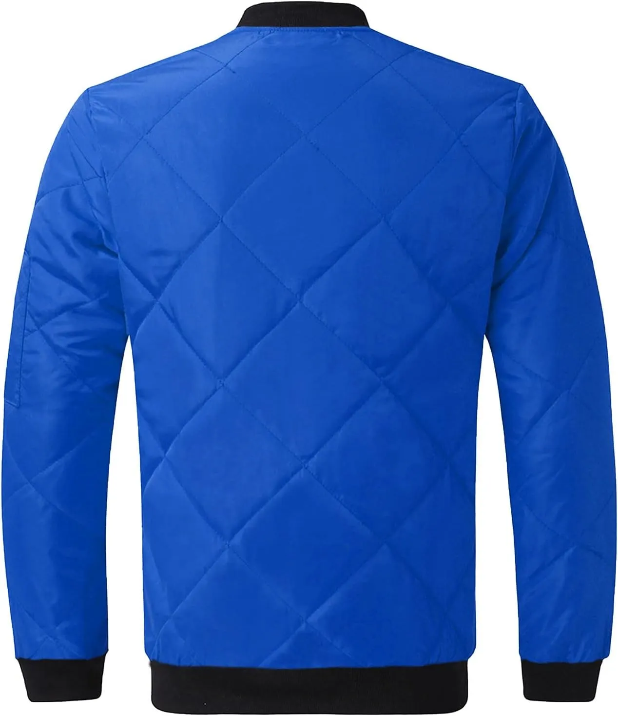 Men's Insulated Winter Coats Lightweight Full Zip Quilted Bomber Jackets Padded Puffer Coats for Travel Cold Weather