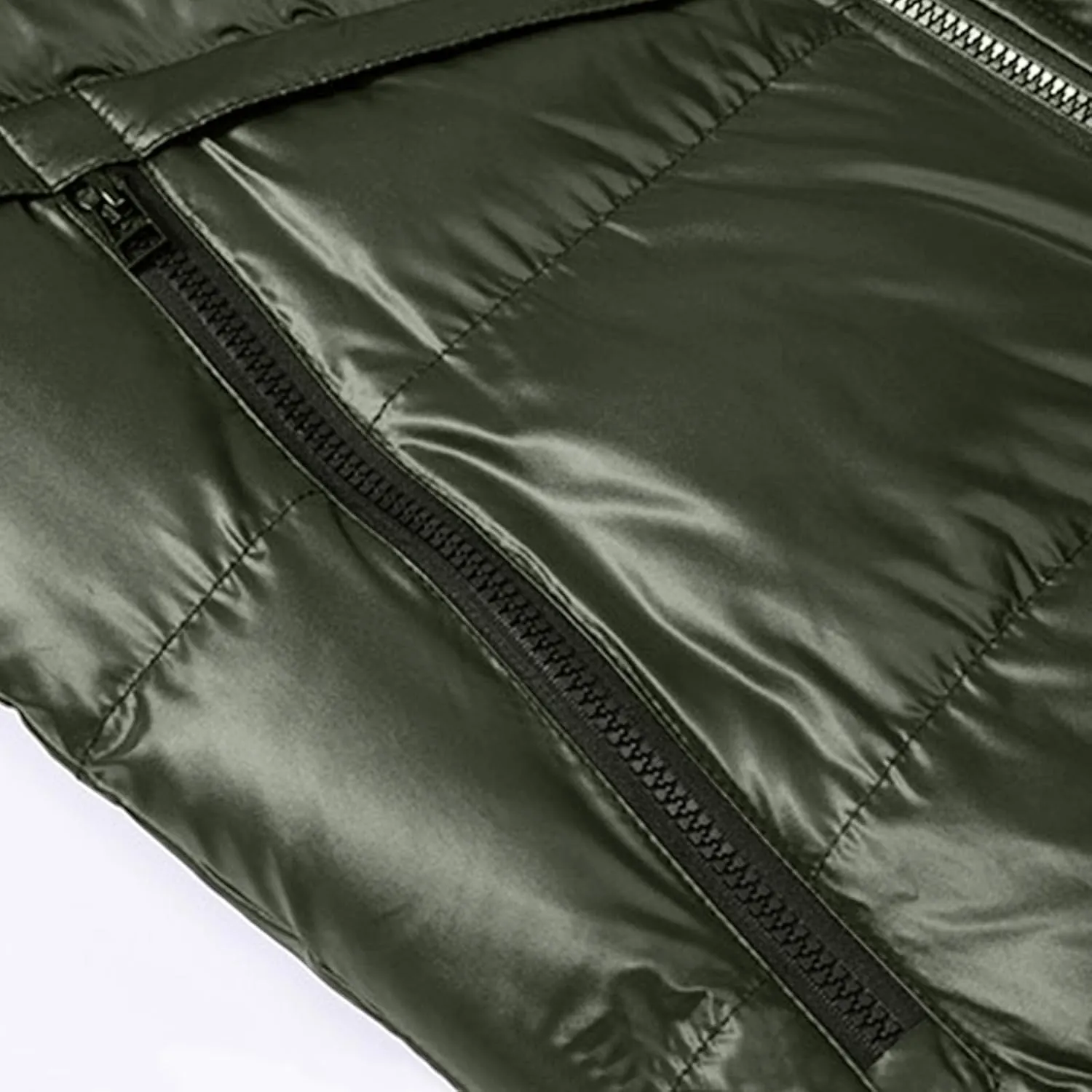 Mens Warm Winter Coat Full Zip Puffer Jacket Bomber Jacket Snow Waterproof Down Jackets Outdoor Padded Jacket