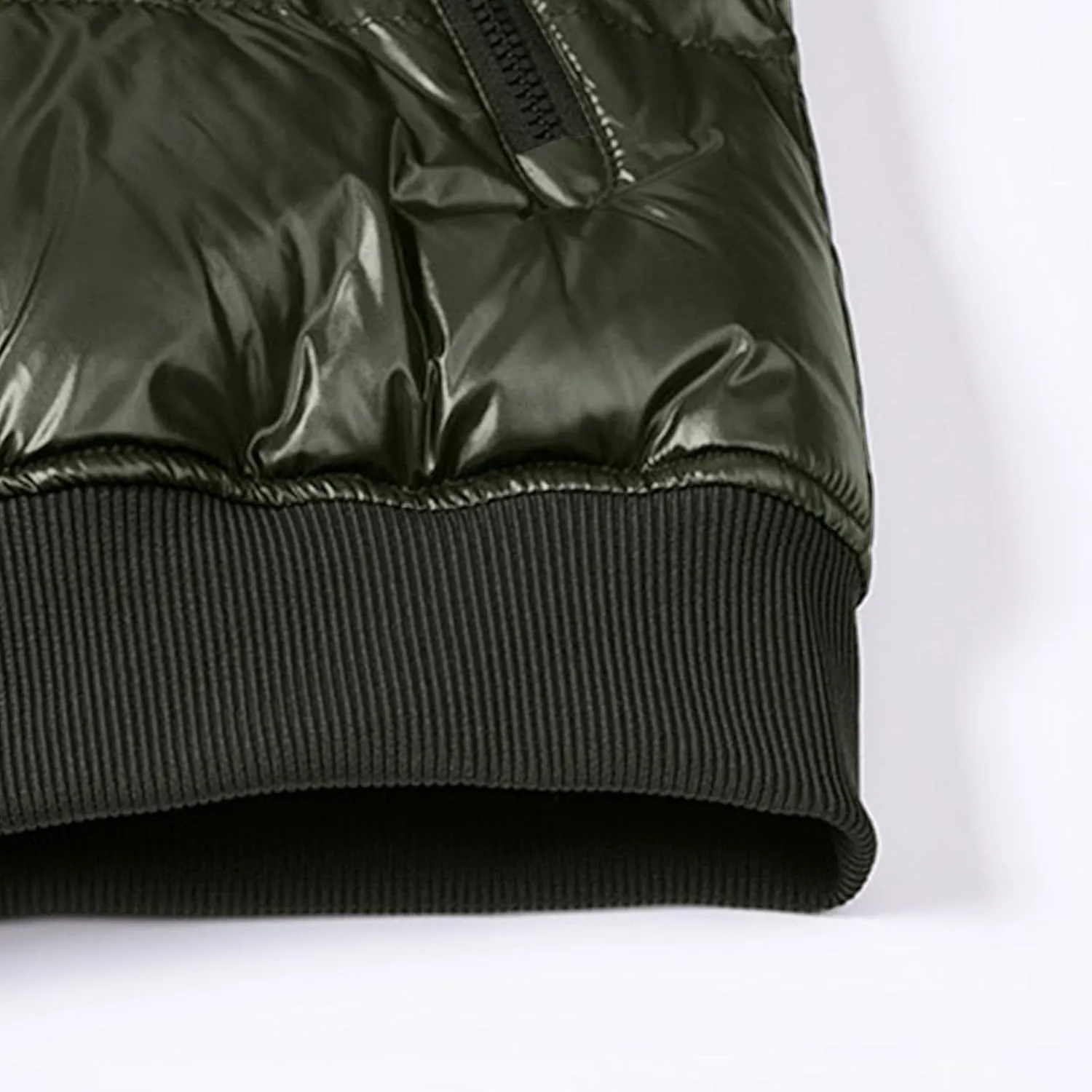 Mens Warm Winter Coat Full Zip Puffer Jacket Bomber Jacket Snow Waterproof Down Jackets Outdoor Padded Jacket