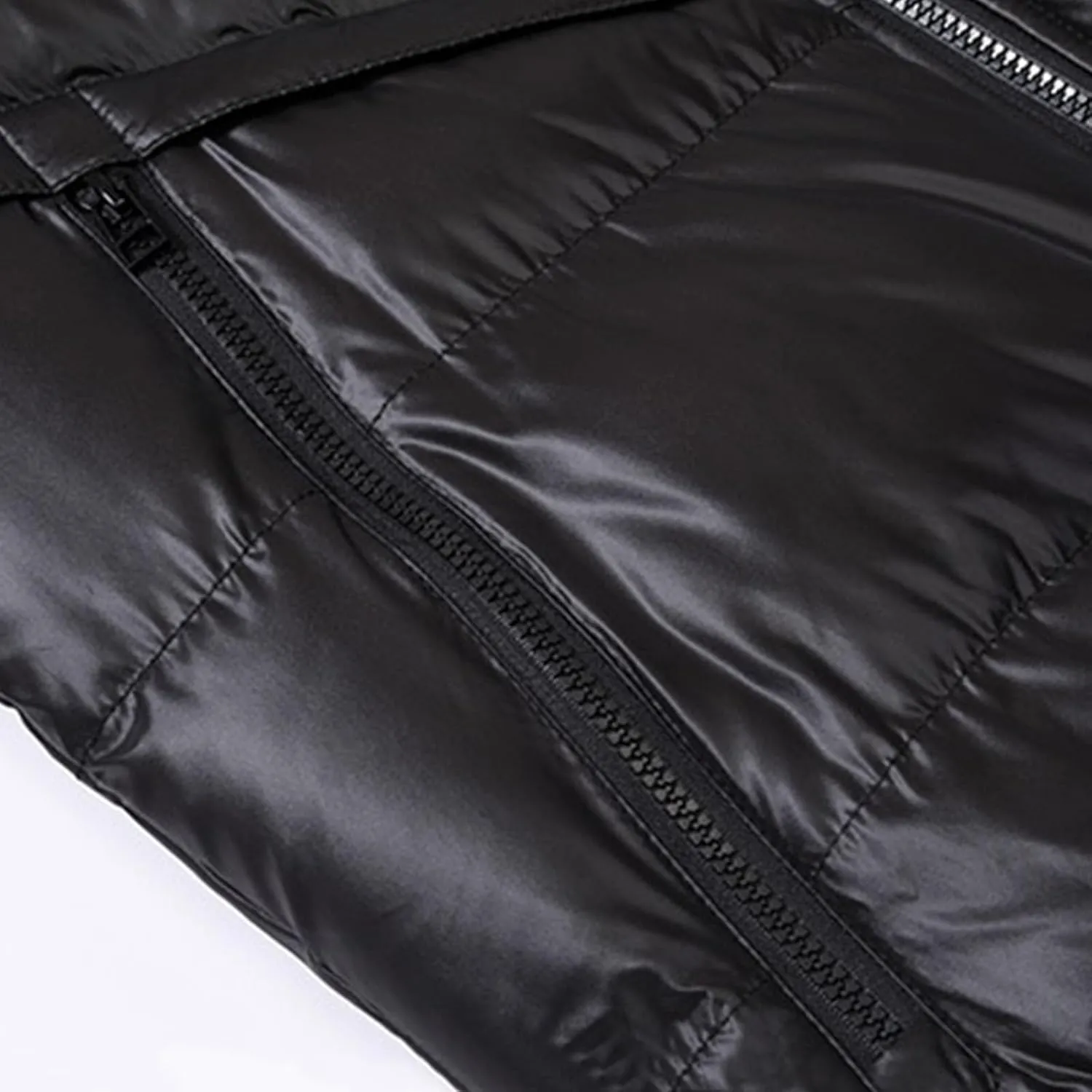 Mens Warm Winter Coat Full Zip Puffer Jacket Bomber Jacket Snow Waterproof Down Jackets Outdoor Padded Jacket