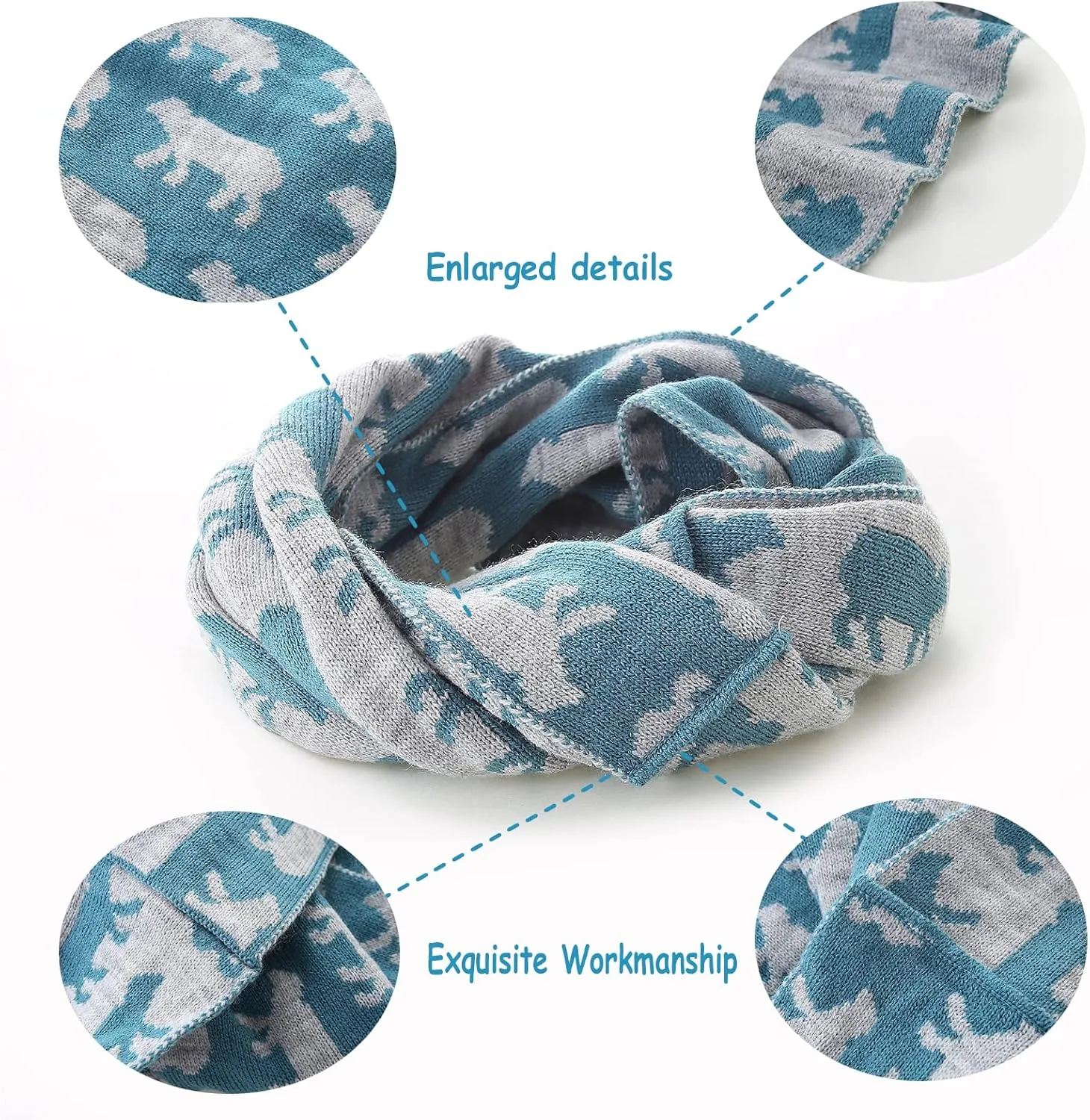 Moon Kitty Boys Winter Hats and Scarf Set Toddler Beanies Set for Boys Winter