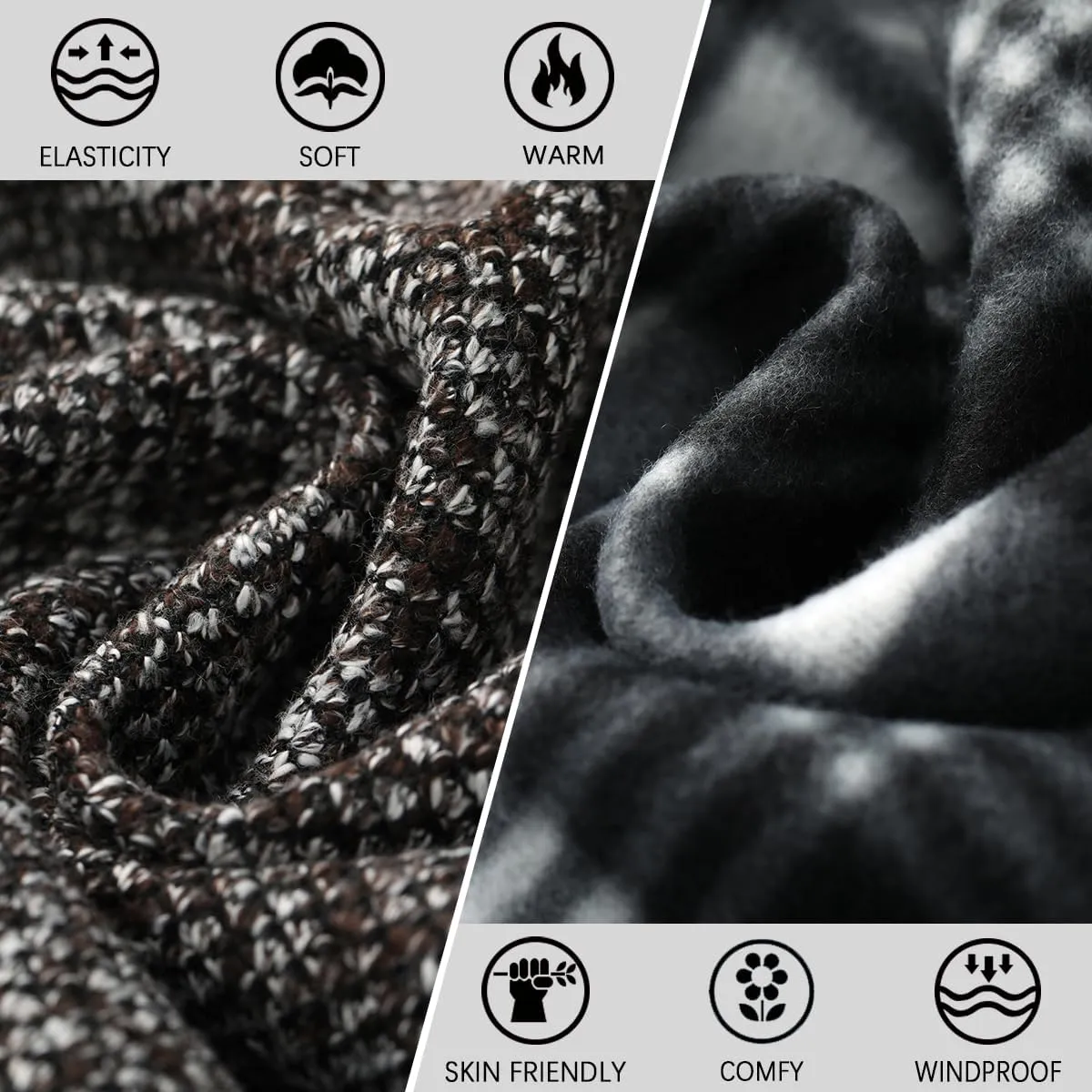 Msmsse Mens Cardigan Sweaters Full Zip Up Stand Collar Casual Knitted Sweater with 2 Front Pockets