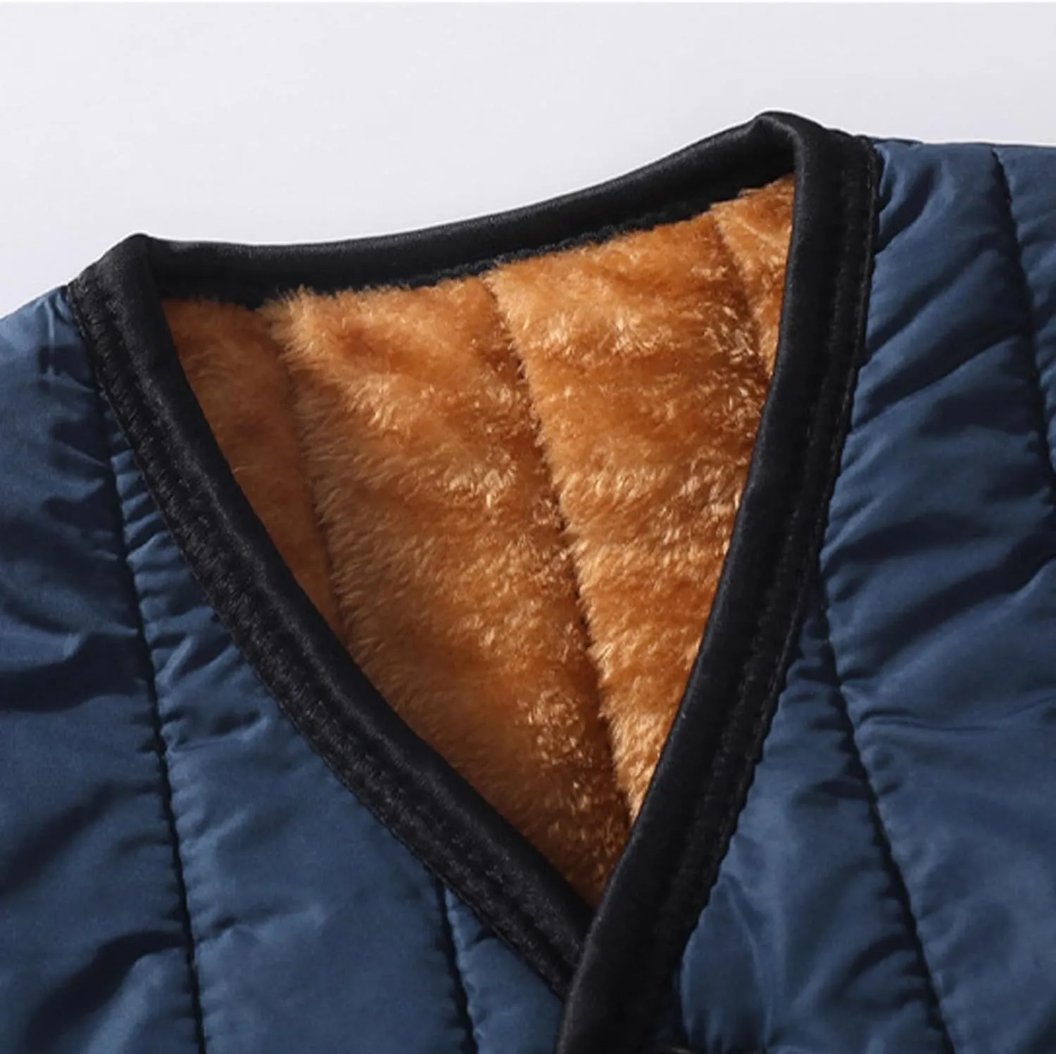 NATHGAM Mens Sherpa Fleece Lined Vest Lightweight Packable Outdoor Puffer Gilet Casual Hiking Sport Travel Sleeveless Jacket