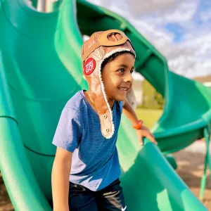 Official Danny Aviator Hat - Warm Costume Cap with Earmuffs for Kids Toddlers