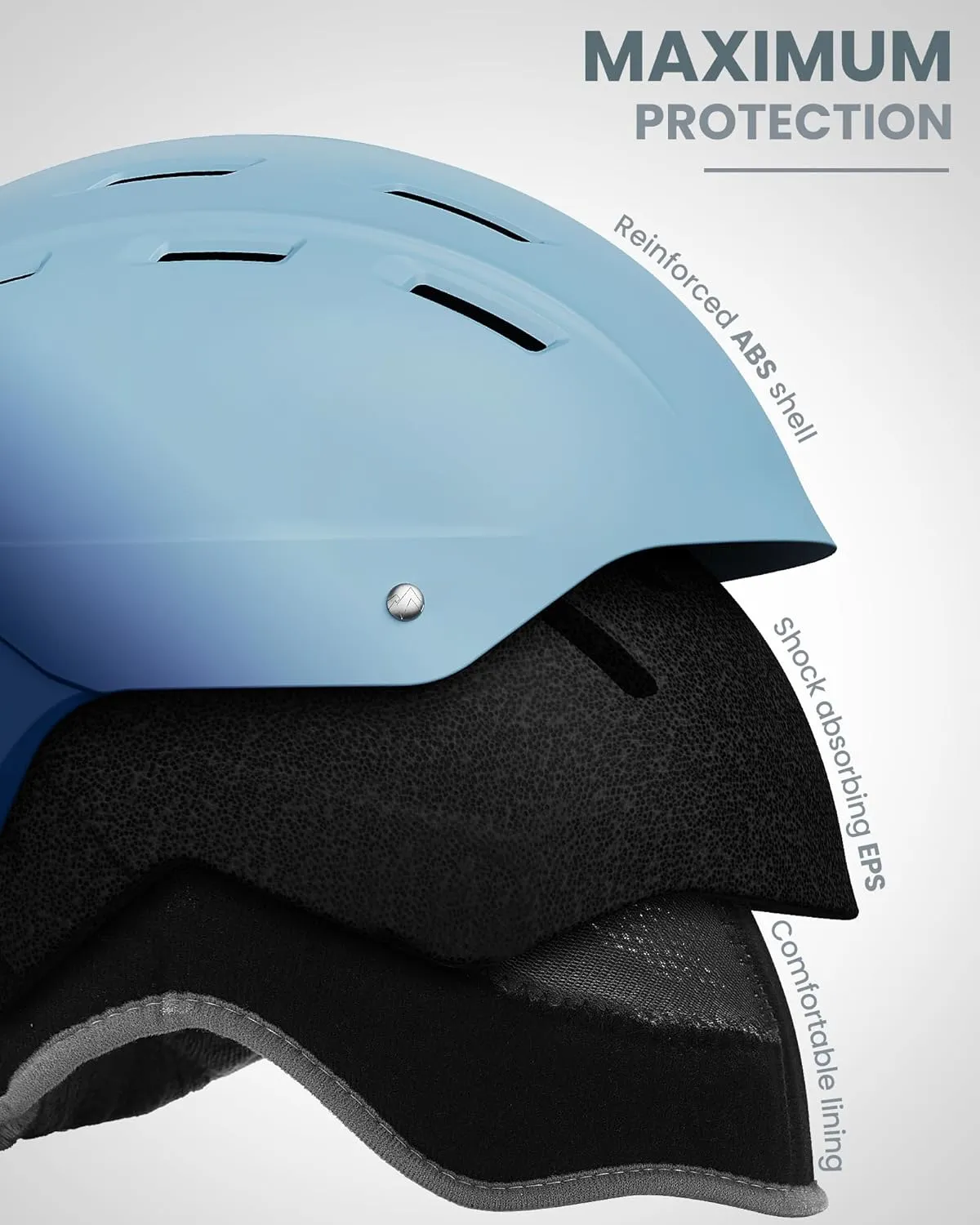 OutdoorMaster Kelvin II Ski Helmet - Snow Sport Helmet Snowboard Helmet for Men Women & Youth
