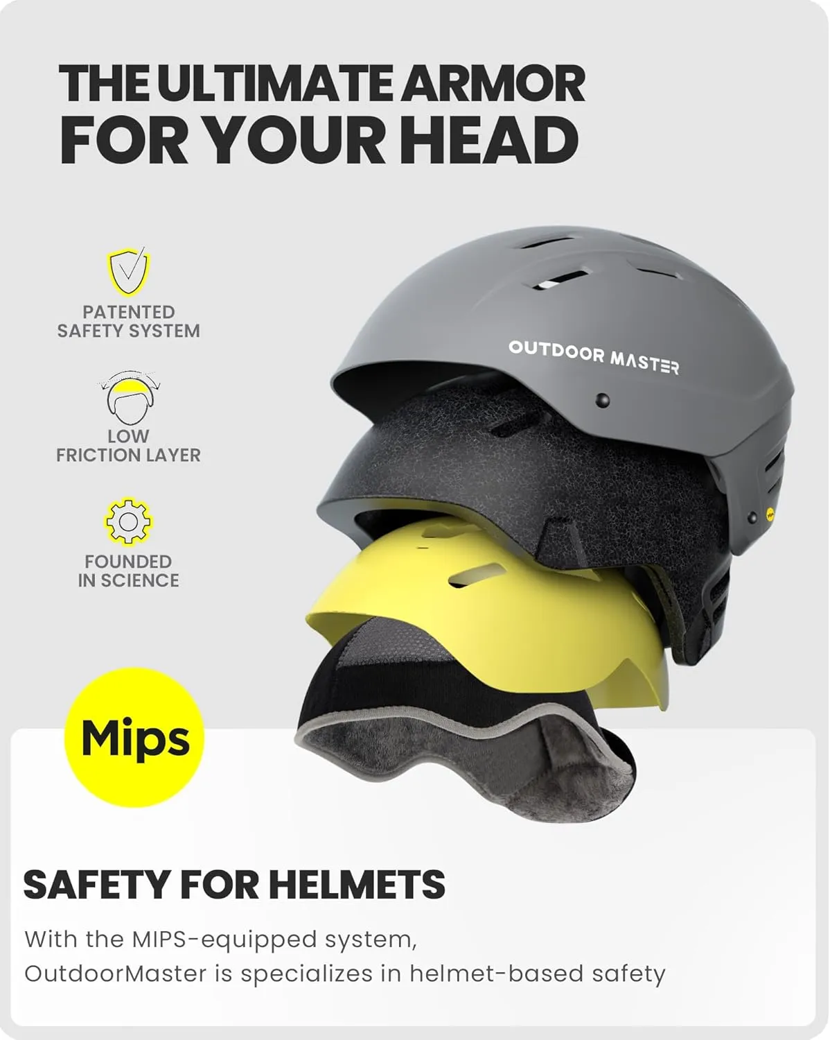 OutdoorMaster MIPS Ski Helmet - Kelvin II MIPS Snow Sport Helmet Snowboard Helmet for Men Women & Youth