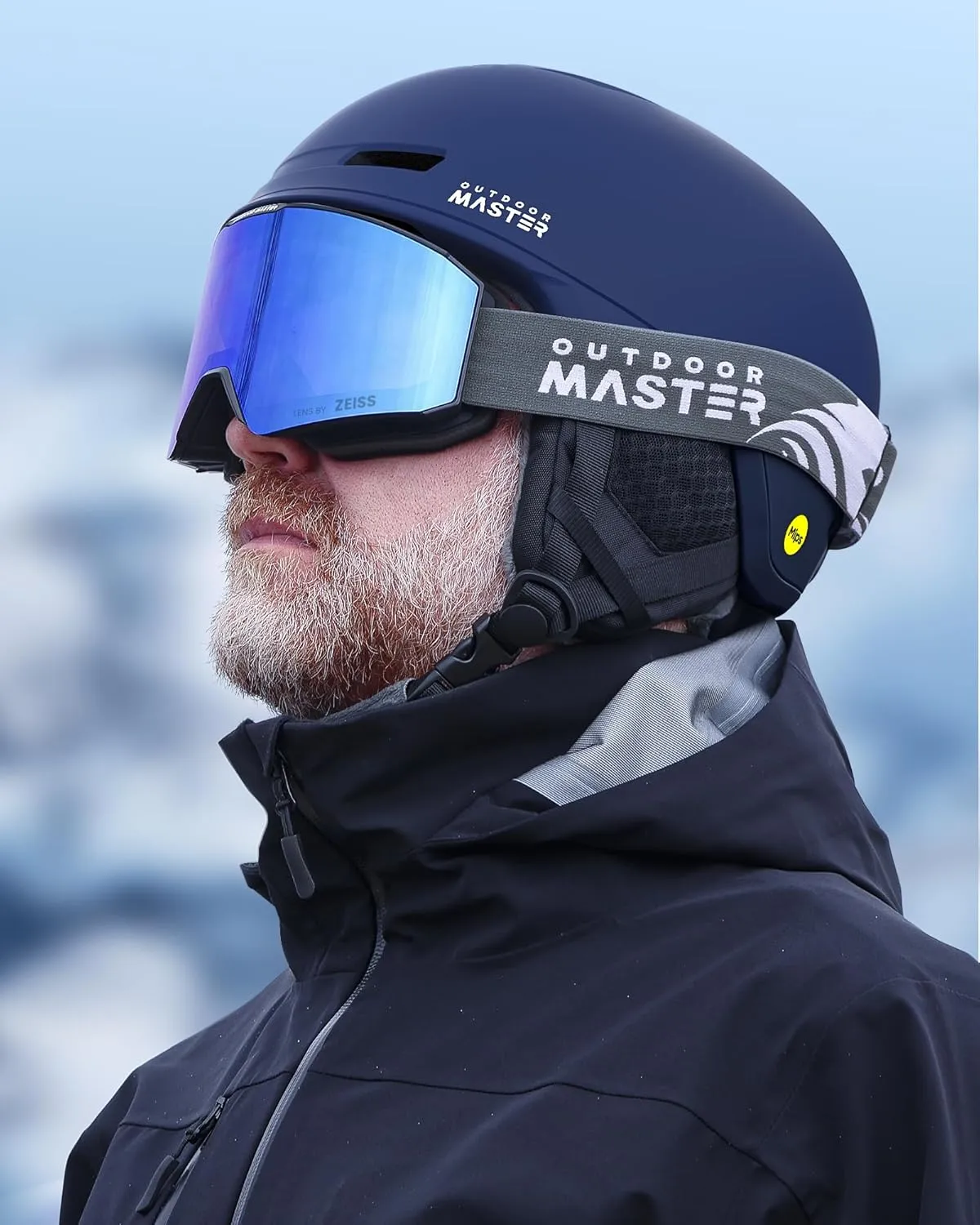 OutdoorMaster Ski Helmet Set,MIPS Ski Helmet with Lens by ZEISS Ski Goggles - MIPS Snowboard Helmet Set for Men, Women & Youth