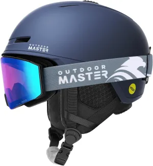 OutdoorMaster Ski Helmet Set,MIPS Ski Helmet with Lens by ZEISS Ski Goggles - MIPS Snowboard Helmet Set for Men, Women & Youth
