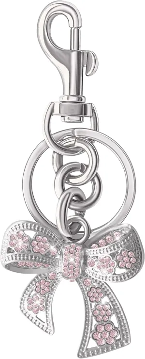 OVRUNS Sparkly Bow Bag Charm Rhinestone Bow Keychain Bows Purse Charms Women Bag Charm for Handbag