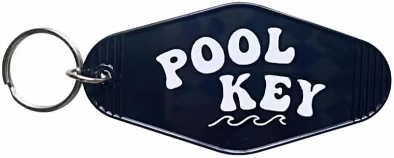Pool Key Keychain Plastic Vintage Motel Keychain Key Tag Pool Accessories for Women Men
