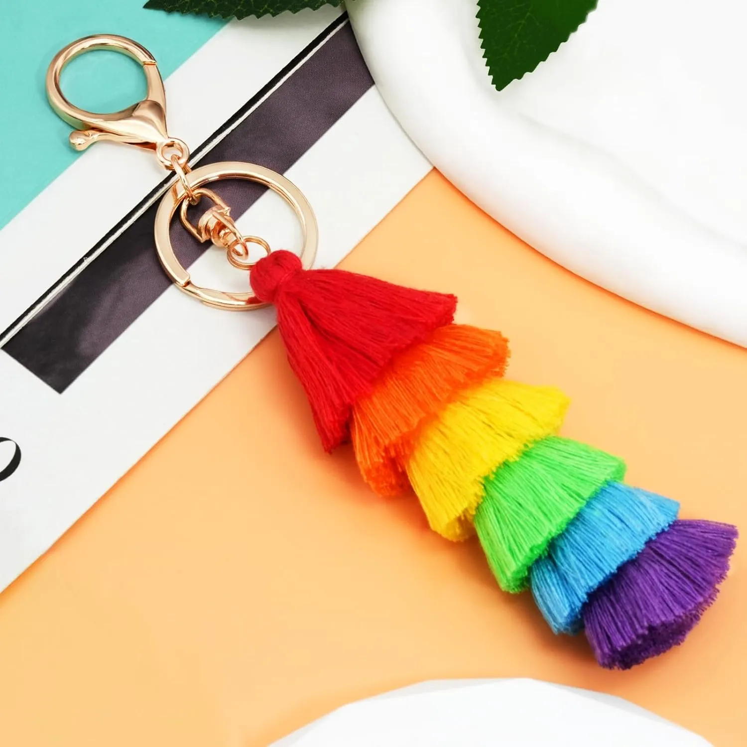 Pride Flag Keychain LGBTQ Accessories Rainbow Keychains LGBT Pride Bag Charm Purse Charms for Handbags Pride Stuff