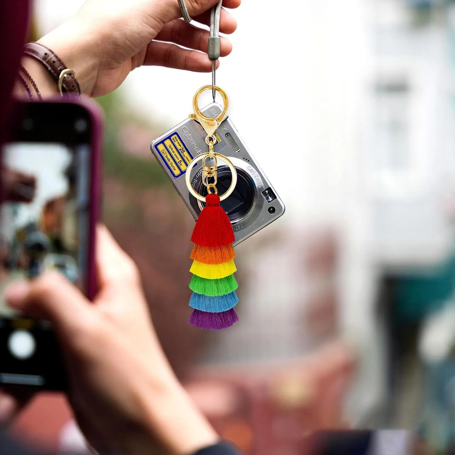 Pride Flag Keychain LGBTQ Accessories Rainbow Keychains LGBT Pride Bag Charm Purse Charms for Handbags Pride Stuff