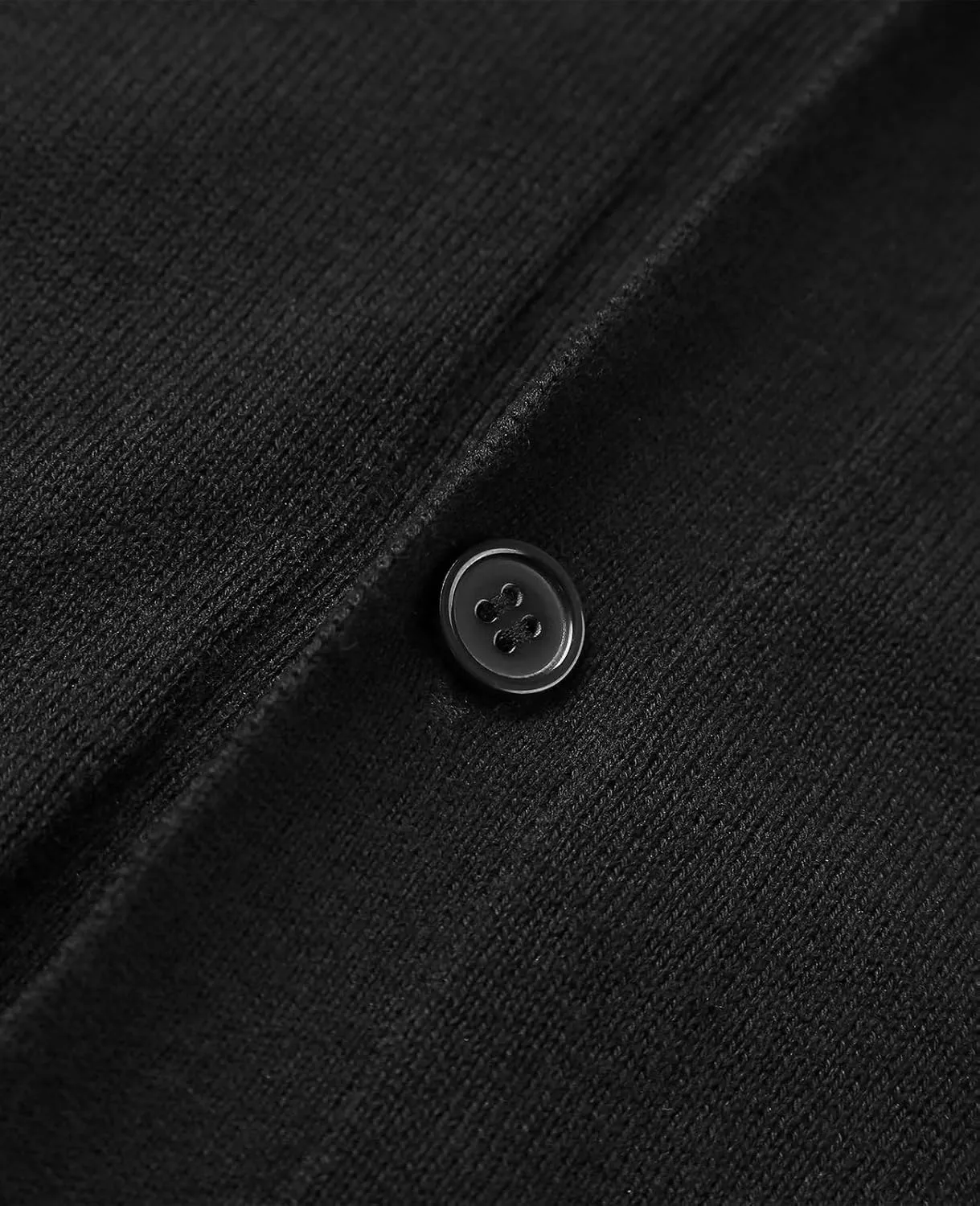 QUALFORT Men's 100% Cotton Cardigan Sweater Casual V-Neck Button Down Knitted Outerwear with Pockets