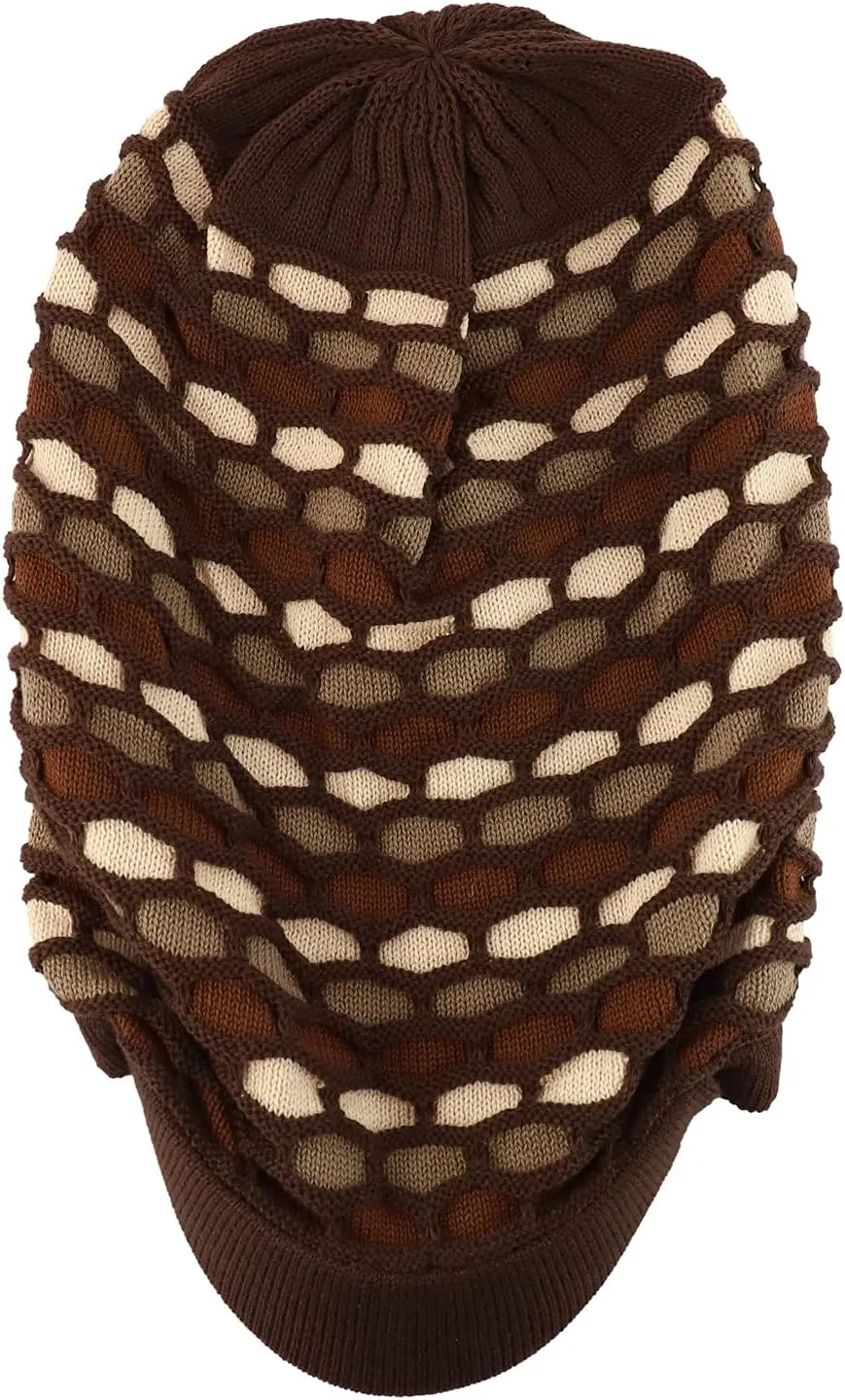 Rasta RGY Dreadlock Reggae Cotton Oversize Long Beanie Visor Cap