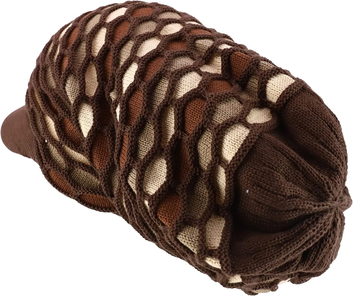Rasta RGY Dreadlock Reggae Cotton Oversize Long Beanie Visor Cap