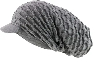 Rasta RGY Dreadlock Reggae Cotton Oversize Long Beanie Visor Cap