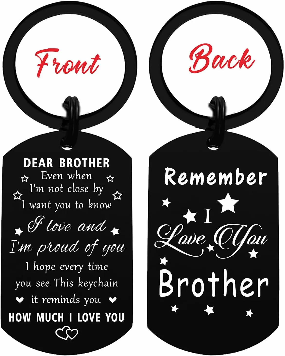 Resdink Brother Gifts from Sister, Brother Birthday Keychain Gifts for Men Boy, Brother Graduation Present