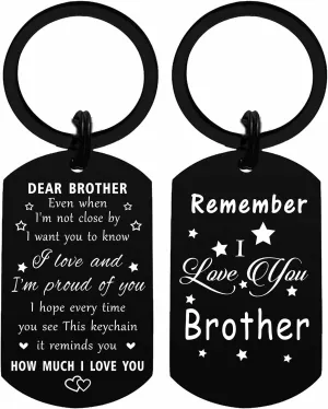 Resdink Brother Gifts from Sister, Brother Birthday Keychain Gifts for Men Boy, Brother Graduation Present
