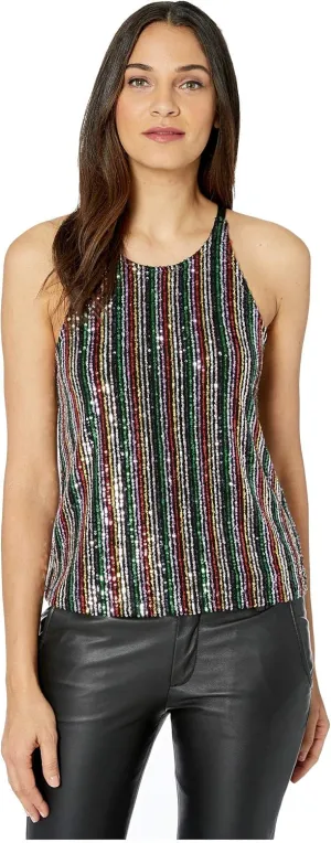 Sanctuary Clothing Womens Cyber Sequin Tank Top, Multicoloured, Small