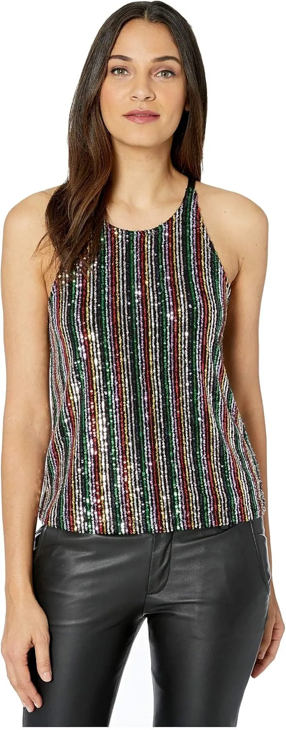 Sanctuary Clothing Womens Cyber Sequin Tank Top, Multicoloured, Small