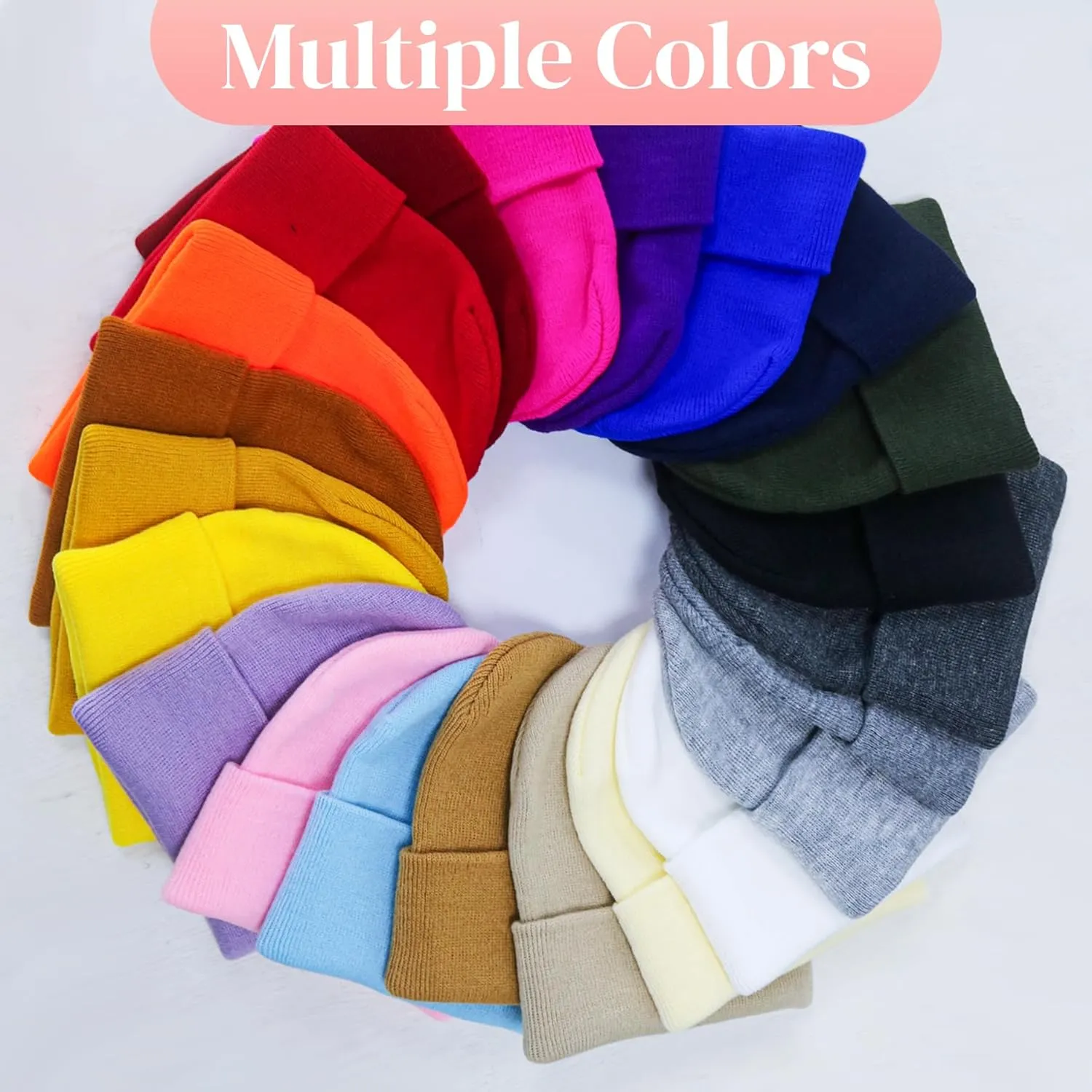 Satin Lined Beanie for Women Men Winter Hat Silk Lining Warm Cuffed Beanie Knit Hats