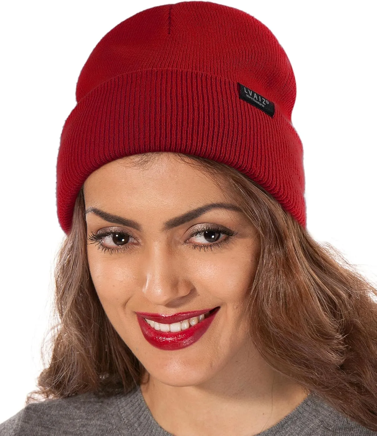 Satin Lined Winter Beanie Hats for Women Knitted Watch Hat with Silk Lining Unisex Solid Skull Cap
