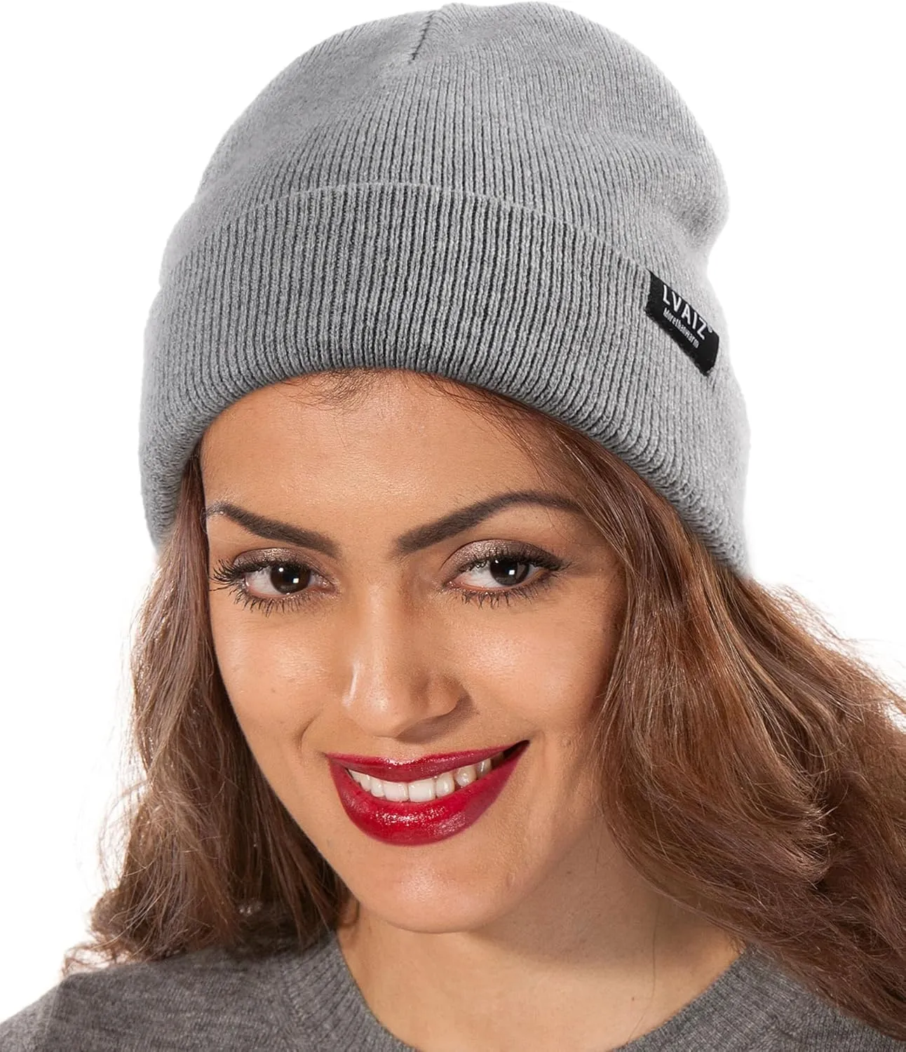 Satin Lined Winter Beanie Hats for Women Knitted Watch Hat with Silk Lining Unisex Solid Skull Cap