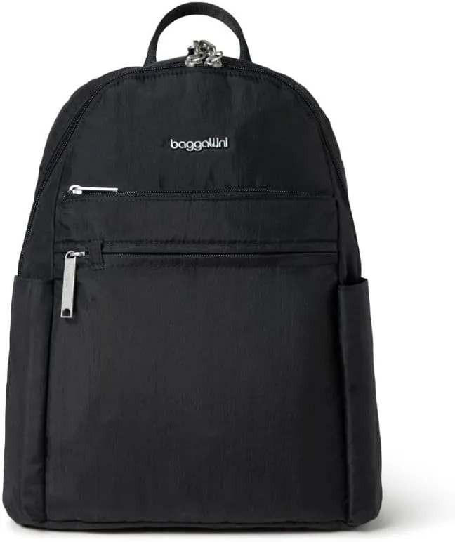 Securtex Anti-theft Vacation Travel Backpack 10x13" Slash-Resistant Nylon Daypack w/RFID, Black
