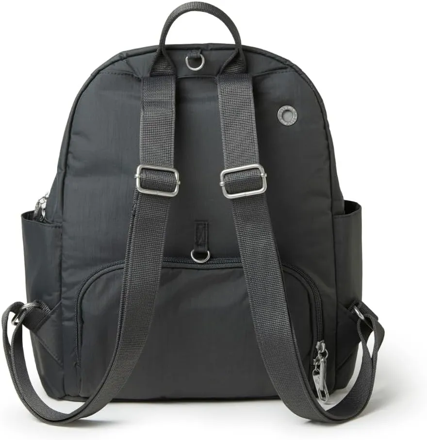 Securtex Anti-theft Vacation Travel Backpack 10x13" Slash-Resistant Nylon Daypack w/RFID, Charcoal