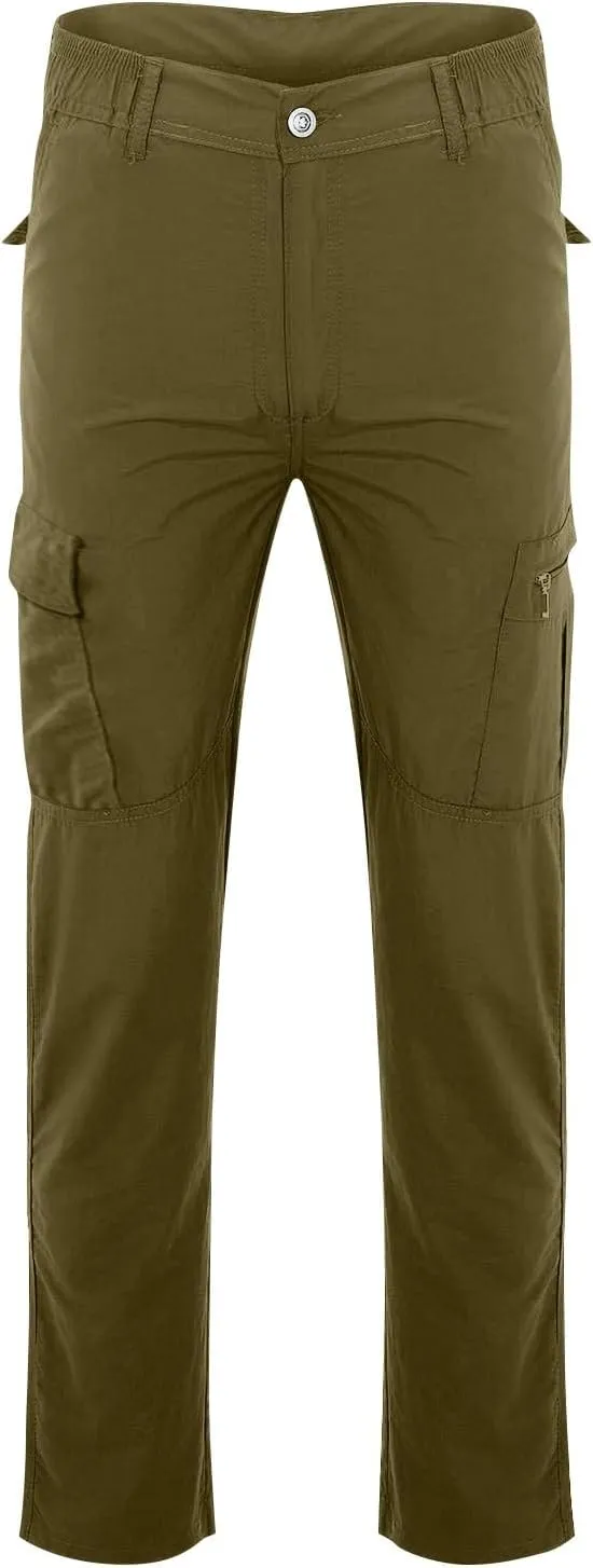 Tactic Pants for Men, Work Pants for Men Water Resistant Cargo Hiking Multi Pockets Ripstop Flex Outdoor Trousers