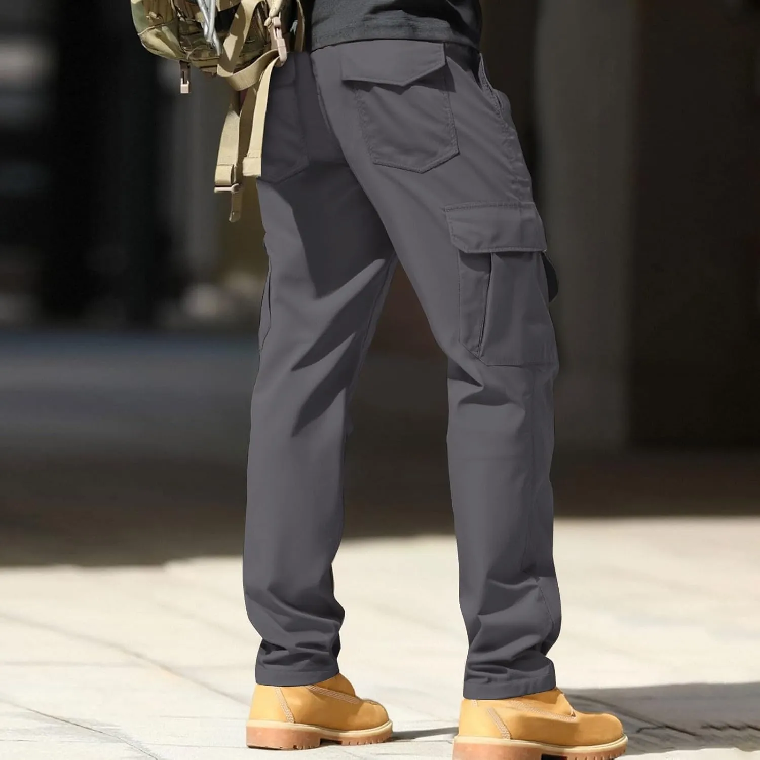 Tactical Cargo Pants for Men Slim Fit Water Resistant Quick Dry Travel Pants Wrinkle Free Work Outdoor Hiking Trousers