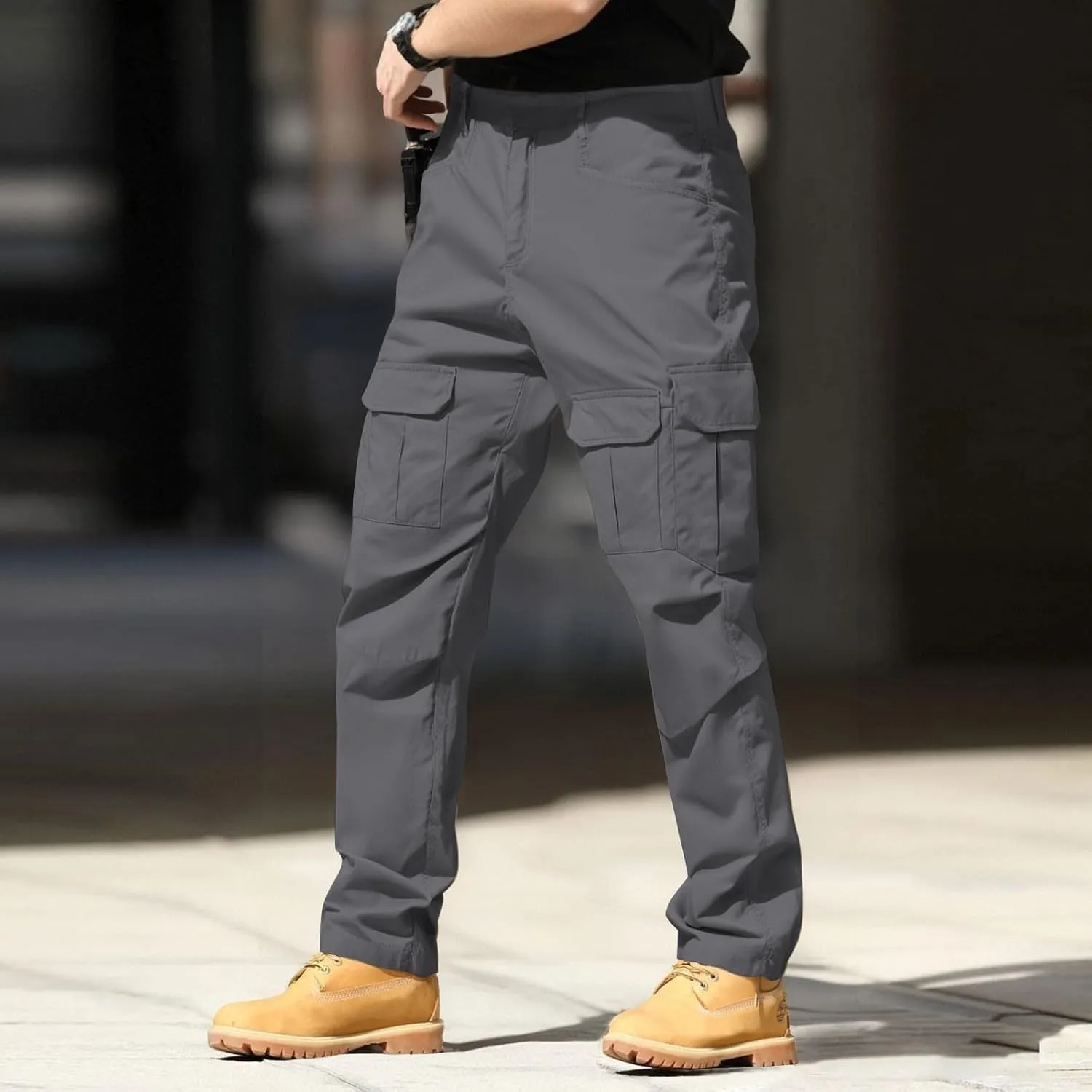 Tactical Cargo Pants for Men Slim Fit Water Resistant Quick Dry Travel Pants Wrinkle Free Work Outdoor Hiking Trousers