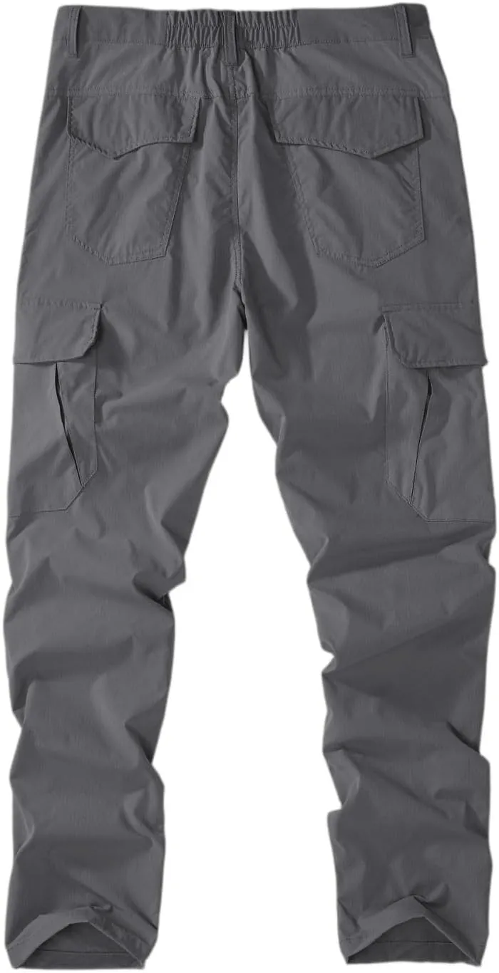 Tactical Cargo Pants for Men Slim Fit Water Resistant Quick Dry Travel Pants Wrinkle Free Work Outdoor Hiking Trousers
