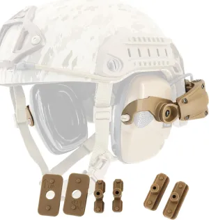 Tactical Helmet ARC Track Adapter for Tactical Electronic Shooting Earmuff Compatible Howard Leight Impact Sport Headset