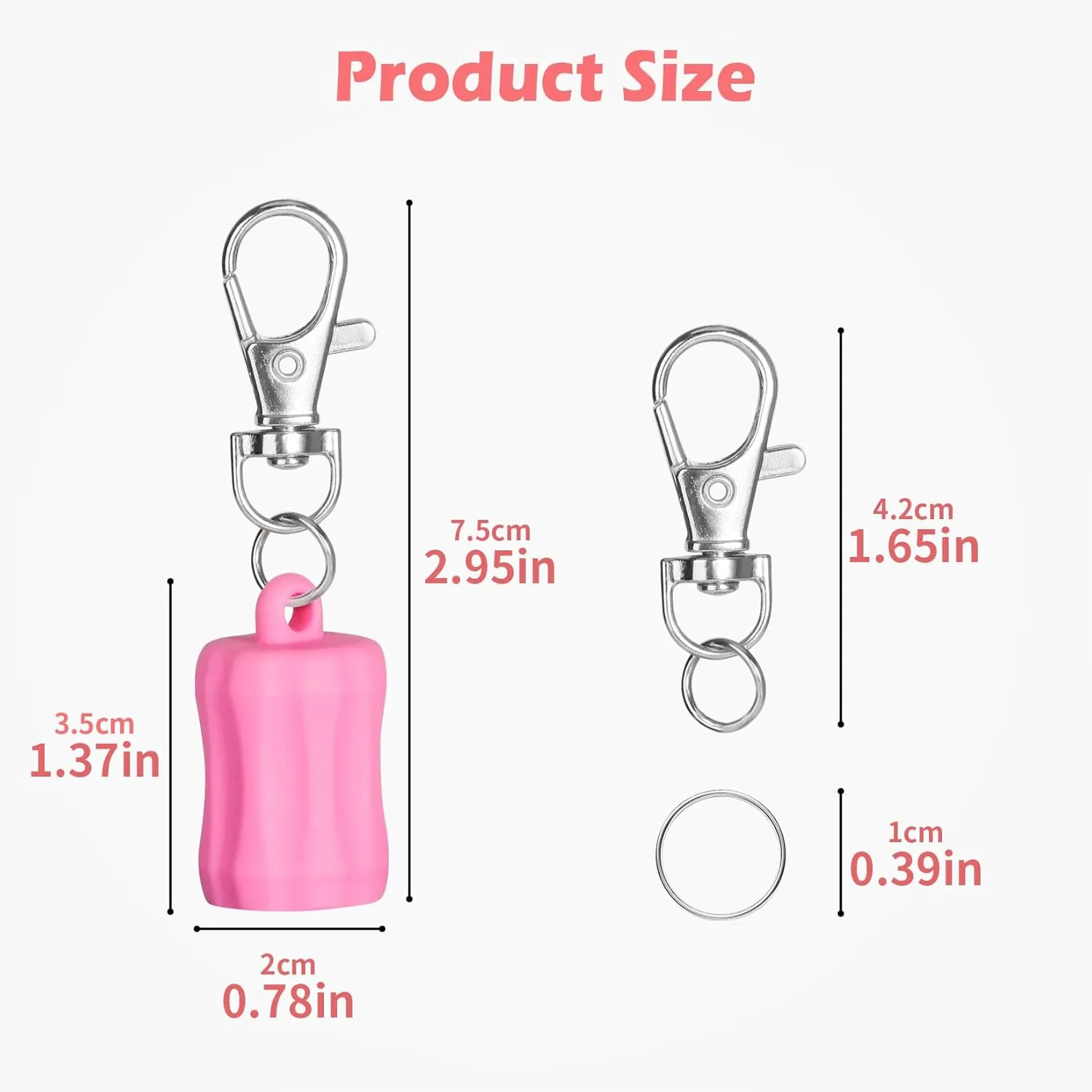 TOOVREN 4PCS lip Gloss Holder Keychain for Summer Fridays Silicone Keychain Sleeve 0.35 oz Lip Balm Cap Replacement for Women Lanyard or Bag Keychains Accessories