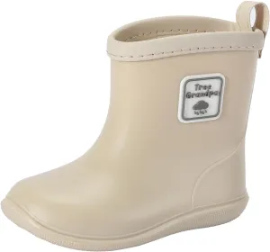 Tree Grandpa Toddler Rain Boots for Boys Girls Waterproof Baby Kids Rain Boots With Easy-on