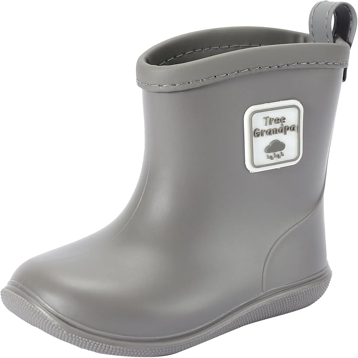 Tree Grandpa Toddler Rain Boots for Boys Girls Waterproof Baby Kids Rain Boots With Easy-on
