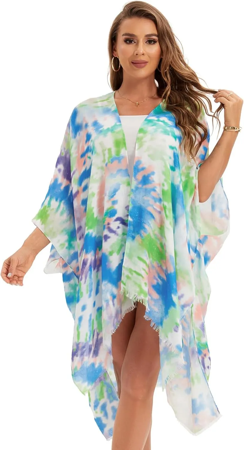 Umjetnost Women's Swimsuit Coverups Summer Beach Cover Up Casual Loose Kimono Cardigans for Swimwear