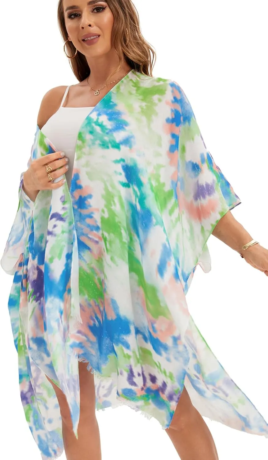 Umjetnost Women's Swimsuit Coverups Summer Beach Cover Up Casual Loose Kimono Cardigans for Swimwear