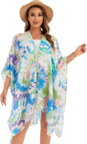 Umjetnost Women's Swimsuit Coverups Summer Beach Cover Up Casual Loose Kimono Cardigans for Swimwear