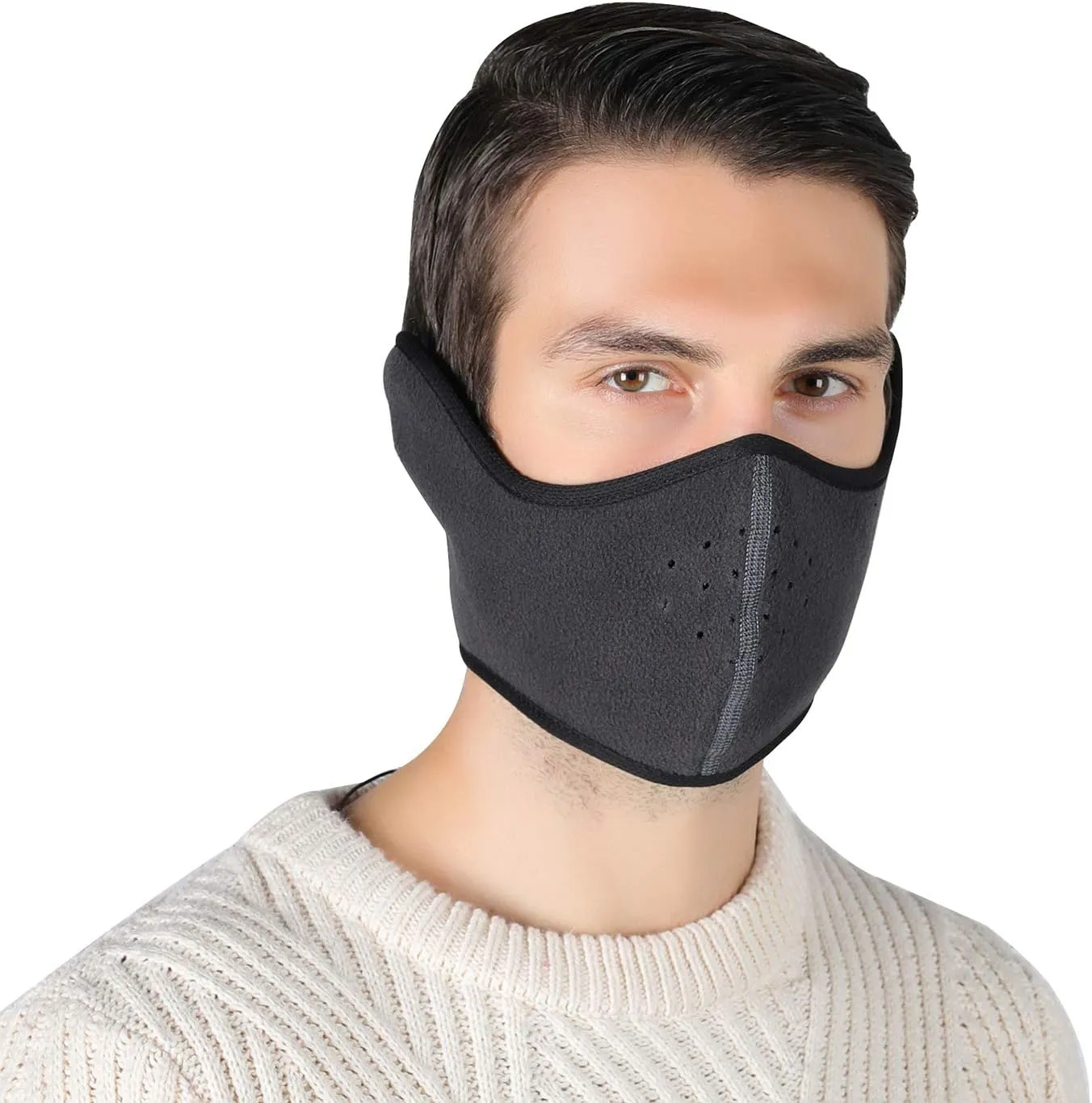 Unisex Winter Ski Mask Outdoor Protect Face Cover Earmuffs Balaclava Cycling Bicycle Motorcycle Mask