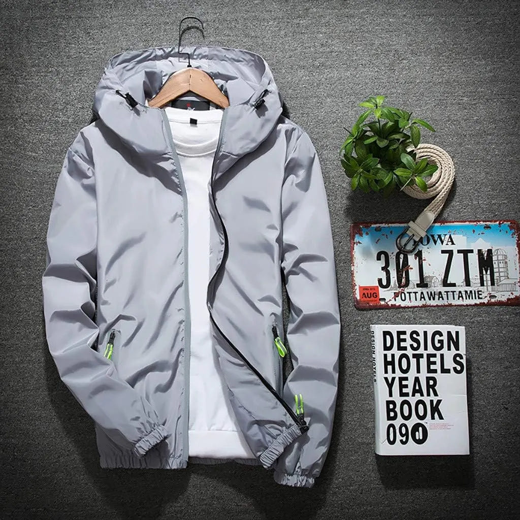 Windbreaker Jackets For Men Stylish Lightweight Long Sleeve Spring Fall Casual Zipper Waterproof Coats Mountain,M-7XL