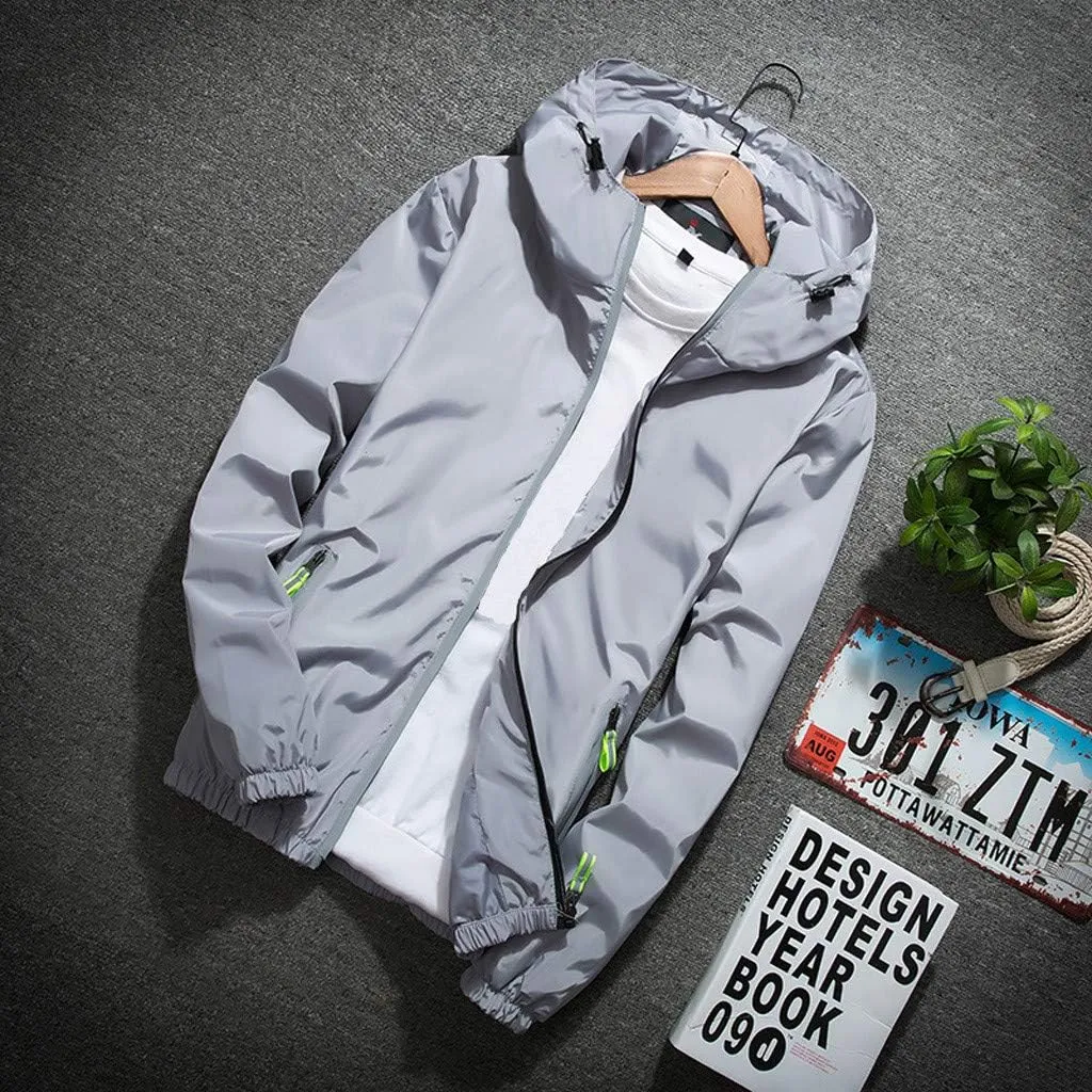 Windbreaker Jackets For Men Stylish Lightweight Long Sleeve Spring Fall Casual Zipper Waterproof Coats Mountain,M-7XL