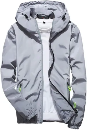 Windbreaker Jackets For Men Stylish Lightweight Long Sleeve Spring Fall Casual Zipper Waterproof Coats Mountain,M-7XL