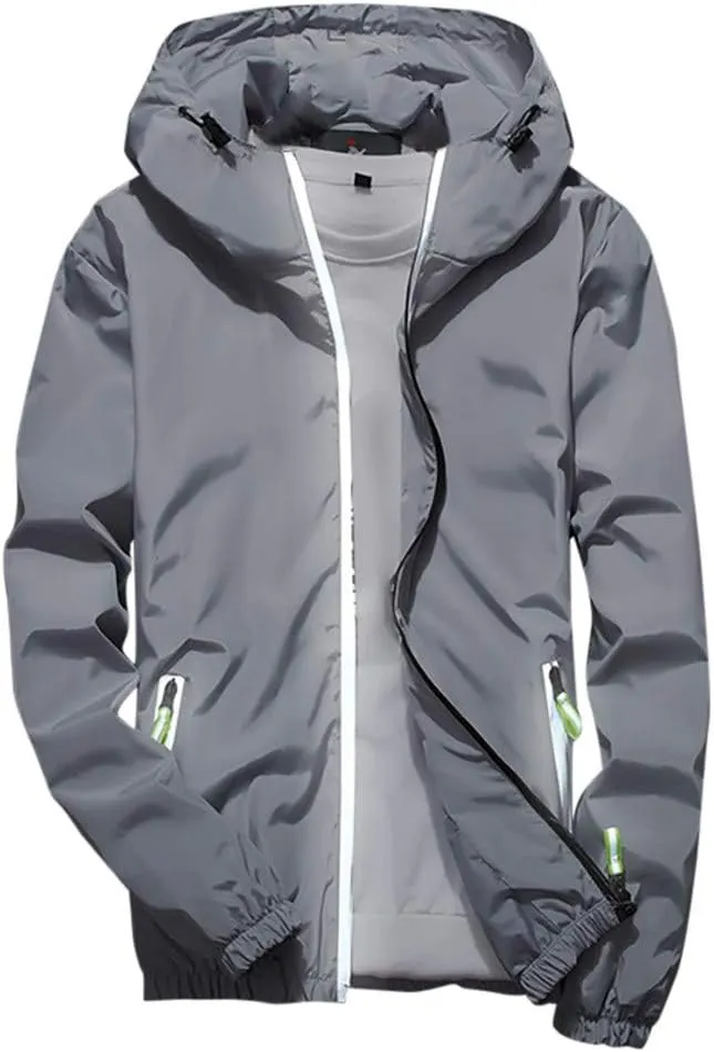 Windbreaker Jackets For Men Stylish Lightweight Long Sleeve Spring Fall Casual Zipper Waterproof Coats Mountain,M-7XL