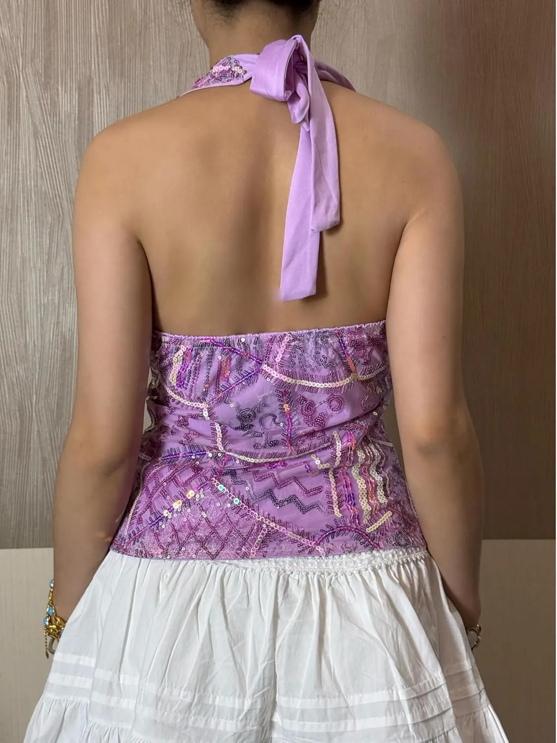 Women Y2k Sequin Tank Top Sparkly Low Cut Cami Top Pearl Sleeveless Crop Top Rhinestone Floral Camisole