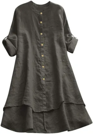 Womens Cotton Linen Hoodies Plus Size Button Down Roll-up Long Sleeve Drawstring Beach Yoga Summer Solid T Shirt Tops
