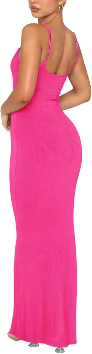 Womens Dresses Sexy Lounge Slip Long Dress Bodycon Spaghetti Strap Sleeveless Maxi Dresses Elegant Dressy Dress 2025